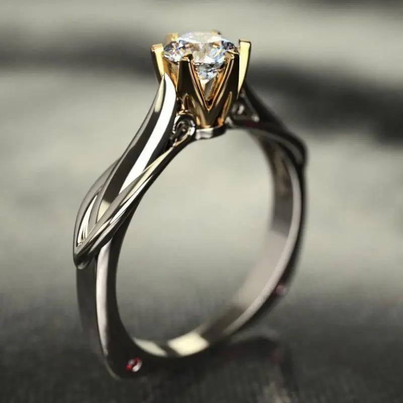 18K Gold Ring for Women Natural Moissanit Rings with Gemstones Beautiful Jewelry Couples Wedding Accessories New Trend Mother's Day Gifts
