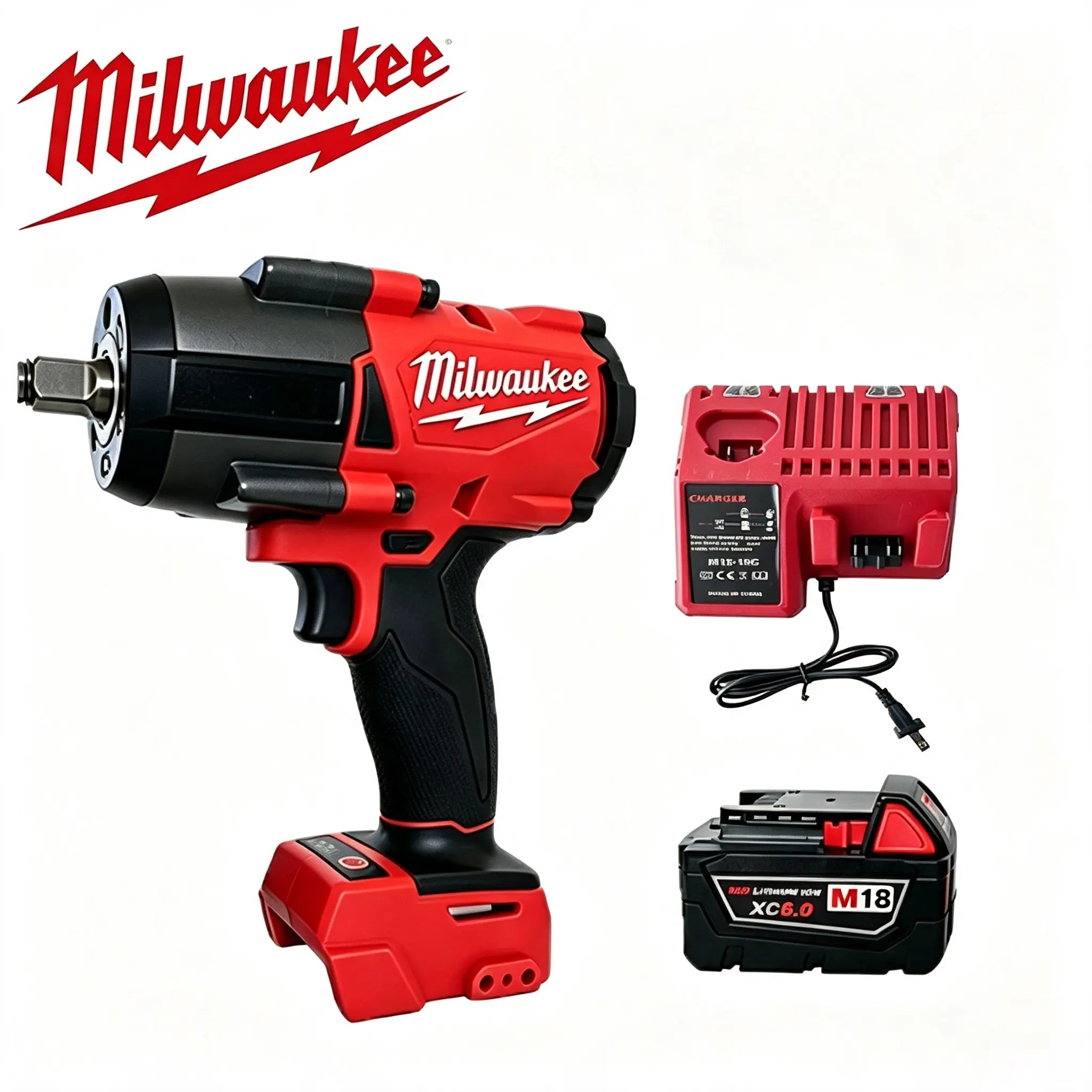 Milwaukee M18 1/2" Brushless Impact Wrench - 1000 FT-LBS Torque Professional Power Tool for Tire Change, Automotive Work heavy duty repair tool car nut lug tool set cordless electric lithium battery