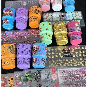 50pcs Cartoon 3oz Mini Cup UVDTF Stickers for DIY Craft Only Stickers No Cups summerwins