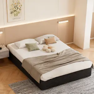 3500 lbs Enhanced Edition Heavy Metal Box Spring Bed Base Extra Large Mattress Base, Easy to Assemble and Noise Free, Compatible with Full/Queen/King Beds, Easy to Clean Fabric Cover,Bed with Storage,Headboard, Storage Bed, Double Bed Frame