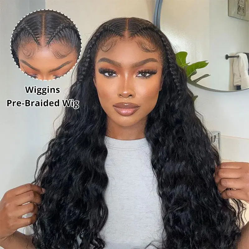 [Fall Pick] Wiggins Hair Pre Braided Glueless Loose Deep Wave Wig 13x6 Lace Frontal Wigs Human Hair Pre Everything Pre Stylist Wig Ear To Ear Natural Hairline Ready To Go Wig #tiktokshopbacktoschool #sohochic