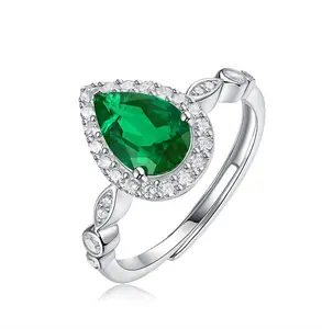 Dreamscape Green Emerald Moissanite 925S Ring