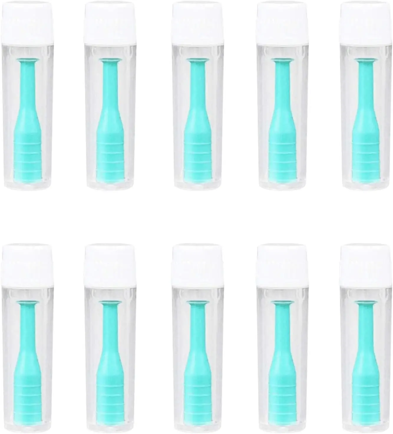 10 Pack Contact Lens Remover & Insertion Tool, RGP Plunger Suction Cup for Hard Lenses (Green)