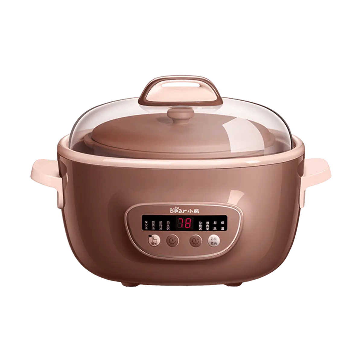 Bear BEAR 2.5L Purple Clay Electric Steamer Slow Cooker for Soup Congee and Bird's Nest