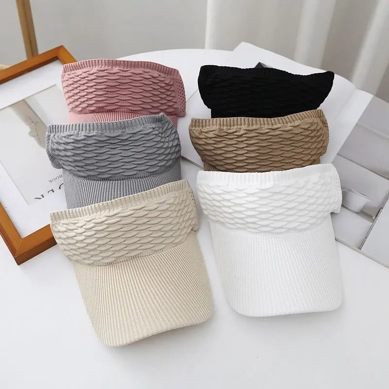 Stay Cool Protected 2-6 Piece  Set For Women Outdoor Sports Baseball Cap Open Top Sun  Sun Protection
