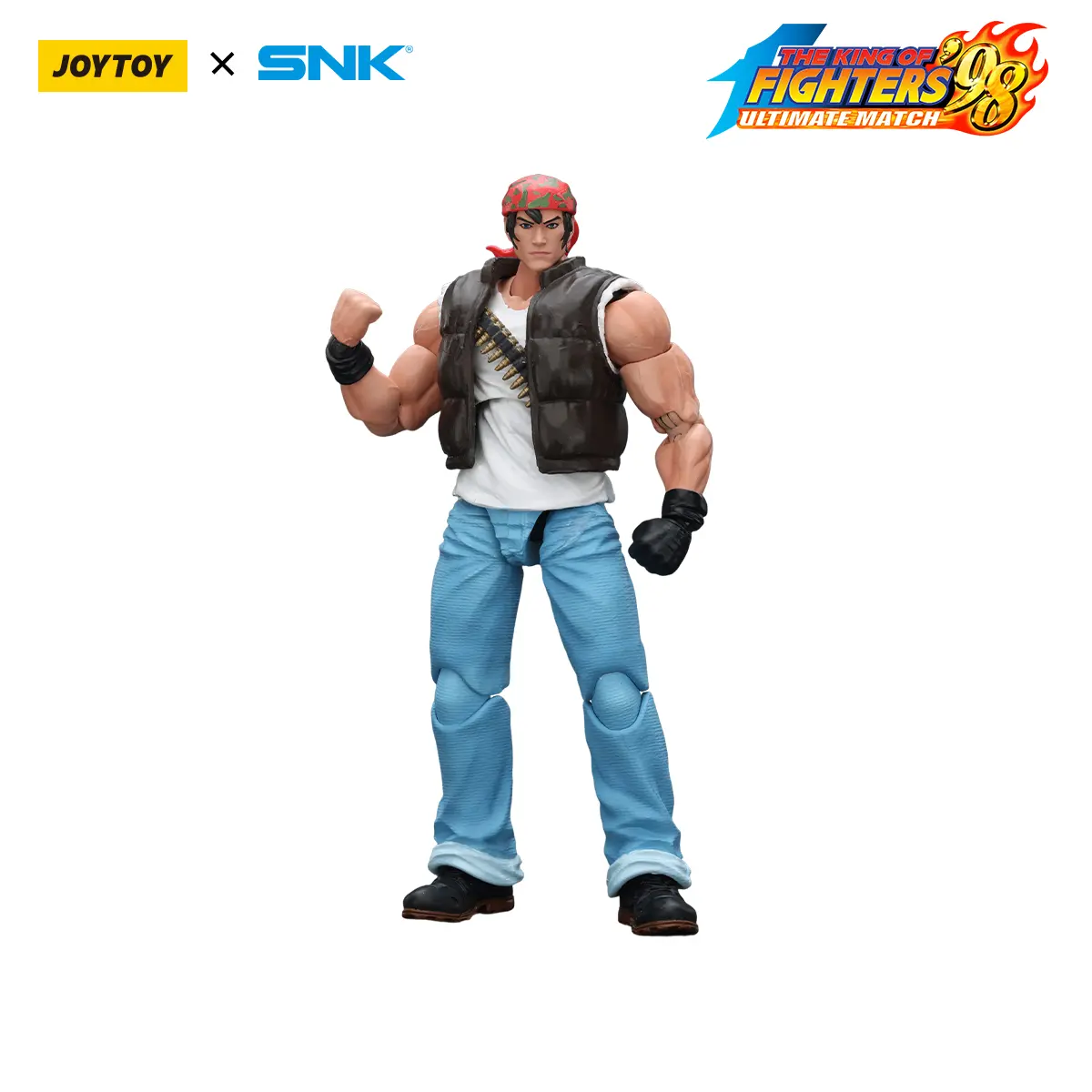 Joytoy 1:18 Scale KOF'98UM Ikari Warriors Team Ralf Jones Anime Figure, Fully Articulated Collectible Figurine, JT01710, Birthday Gift for Figure Anime Enthusiasts, Anime Figures