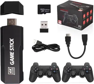 【fast】Coolnut 20,000+ Retro GameStick, Plug and Play VideoGames Console 40+ Emulators,4K HDMI Output, PremiumCompetitive DualControllers,Perfect Christmasgift, great party toy