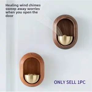 1PCS doorbell, wind chime, suction door, copper bell, magnetic suction, entrance refrigerator, decoration, entrance hall, New Year's door hanging, collision bell, shop, graduation, school start, gift giving, entrance hall, Decorative, Wood
