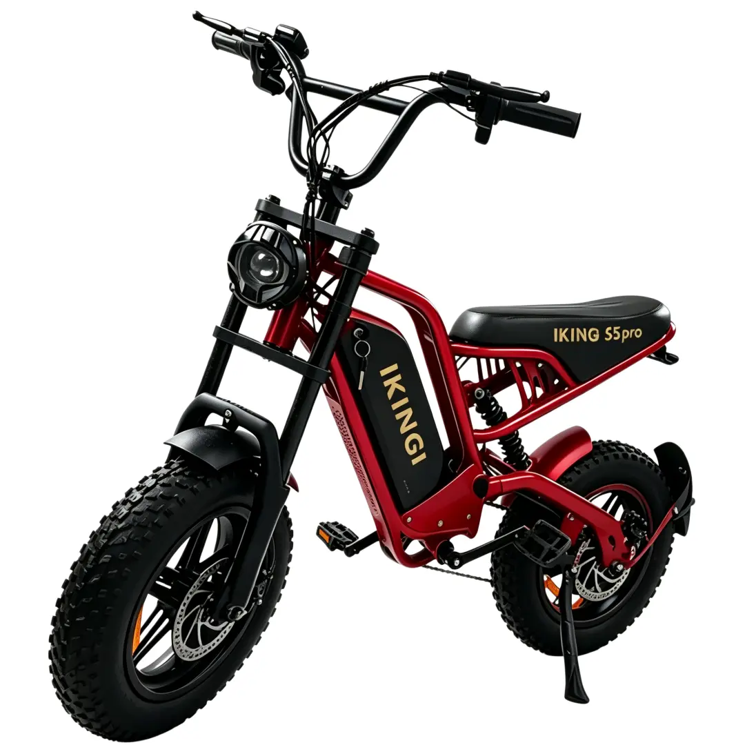 Adult Mini Electric Bike, 1000W Peak Motor, 48V15Ah Battery, Up to 25MPH Speed, 40 mi PAS Range, 16*4.0 Fat Tires, 7-Speed, Front & Rear Disc Brakes, 3 Riding Modes