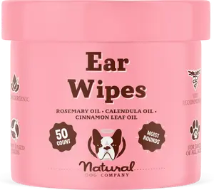 Natural Dog Company Ear Wipes for Dogs - Ear Care Supplies