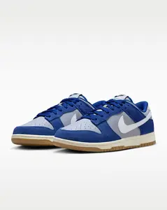 Men's Nike Dunk Low SE  "Wolf Grey/Deep Royal Blue/Sail/White" IB6399-003 Gum Sole Fashion Athletic Sneaker Spring Shoes