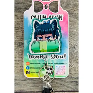 Frustrated/Angry Inspired Apothecary Anime Badge Reel-Retractable Clips-(Alligator, Belt, MRI Safe, Carabiner) & Non-Retractable Clips