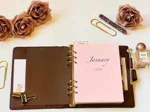 2026 Rose & Parchment Monthly Inserts DATED Back to Back Planner Inserts for Ring Planners Pocket Personal A5 Sizes (No Planner Included.Inserts ONLY)