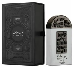 Lattafa Pride Maharjan Silver for Men Eau de Parfum Spray, 3.4 Ounce Fragrance