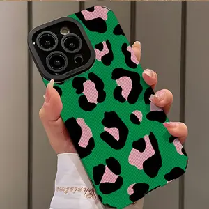 Abstract Background Leopard Print Shockproof Ultra-Thin Case for iPhone 17/16/15/14/13/12/11/plus/pro Max, Dust-Proof, Shockproof Phone Cover & Stylish Gift