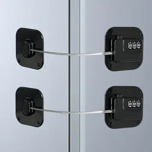 Refrigerator Lock, 2 Packs Combination Fridge Lock, Easy Install Lock for Cabinets, Closets, Drawers, Window and More
