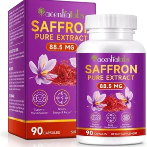Saffron Supplement Capsules - 88.5mg Pure Saffron Extract for Mood Balance, Uplifted Mood, Vision & Immune Support, 90 Capsules