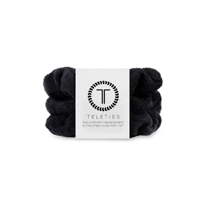 Jet Black Small Towel Scrunchies