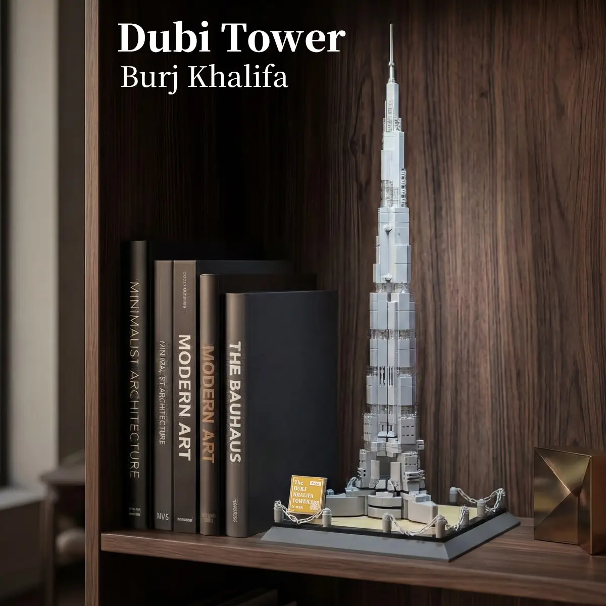 Architecture Building Blocks, Building Block Set, Collectors Block Set, World Landmark Burj Khalifa Dubai Tower Model Kit Desktop Decor Toy Adult Hobby Collectible Display for Men Women Holiday Birthday Gift Office Art Craft Centerpiece