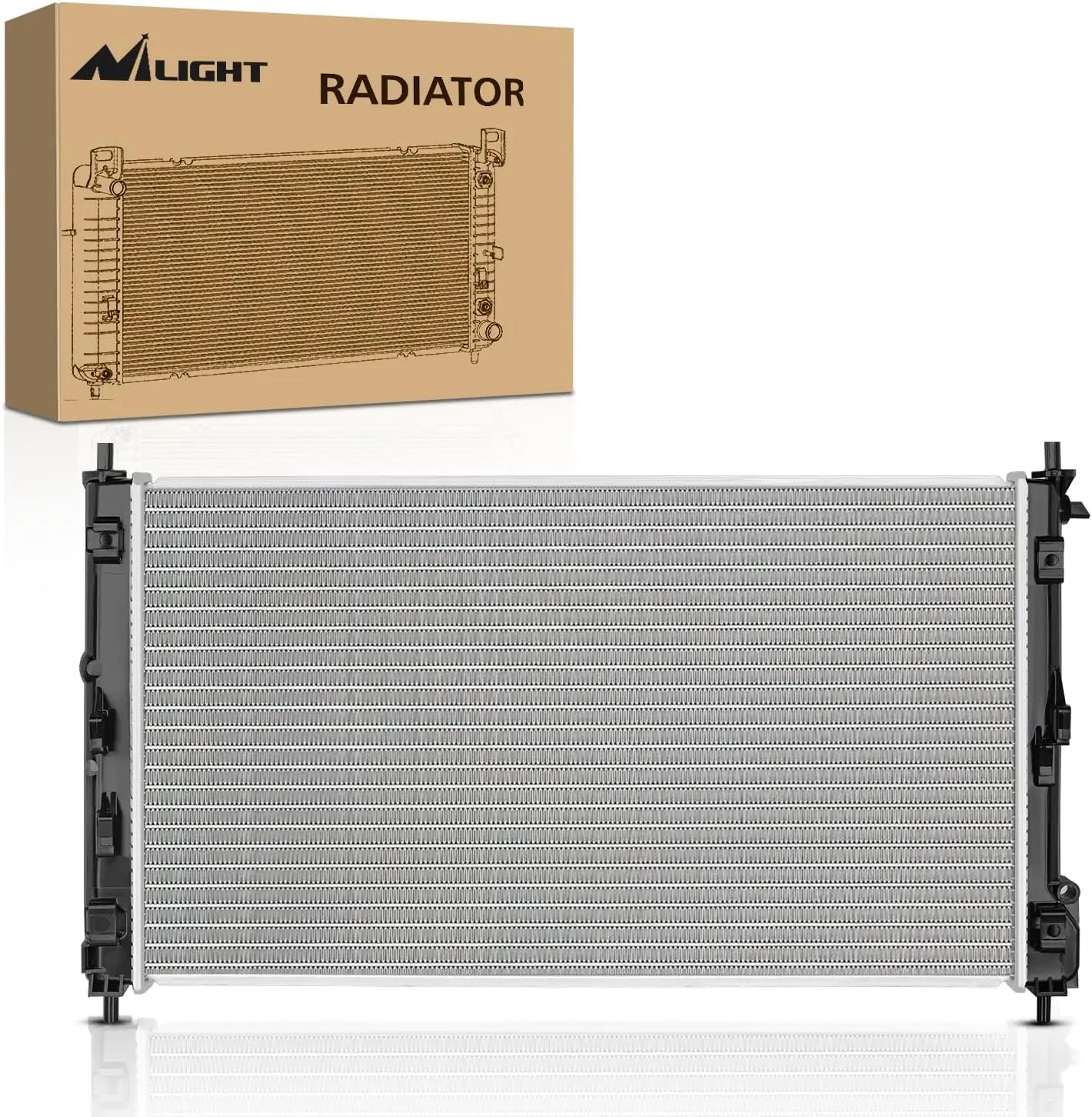 Nilight Leak-Tested Precision-Folded Performance Aluminum Automotive Radiator - OEM Replacement Part, Increases Boiling Point, Maintains Pressure for Dodge Caliber, Dodge Avenger 2007-2012, Jeep Compass 2007-2012