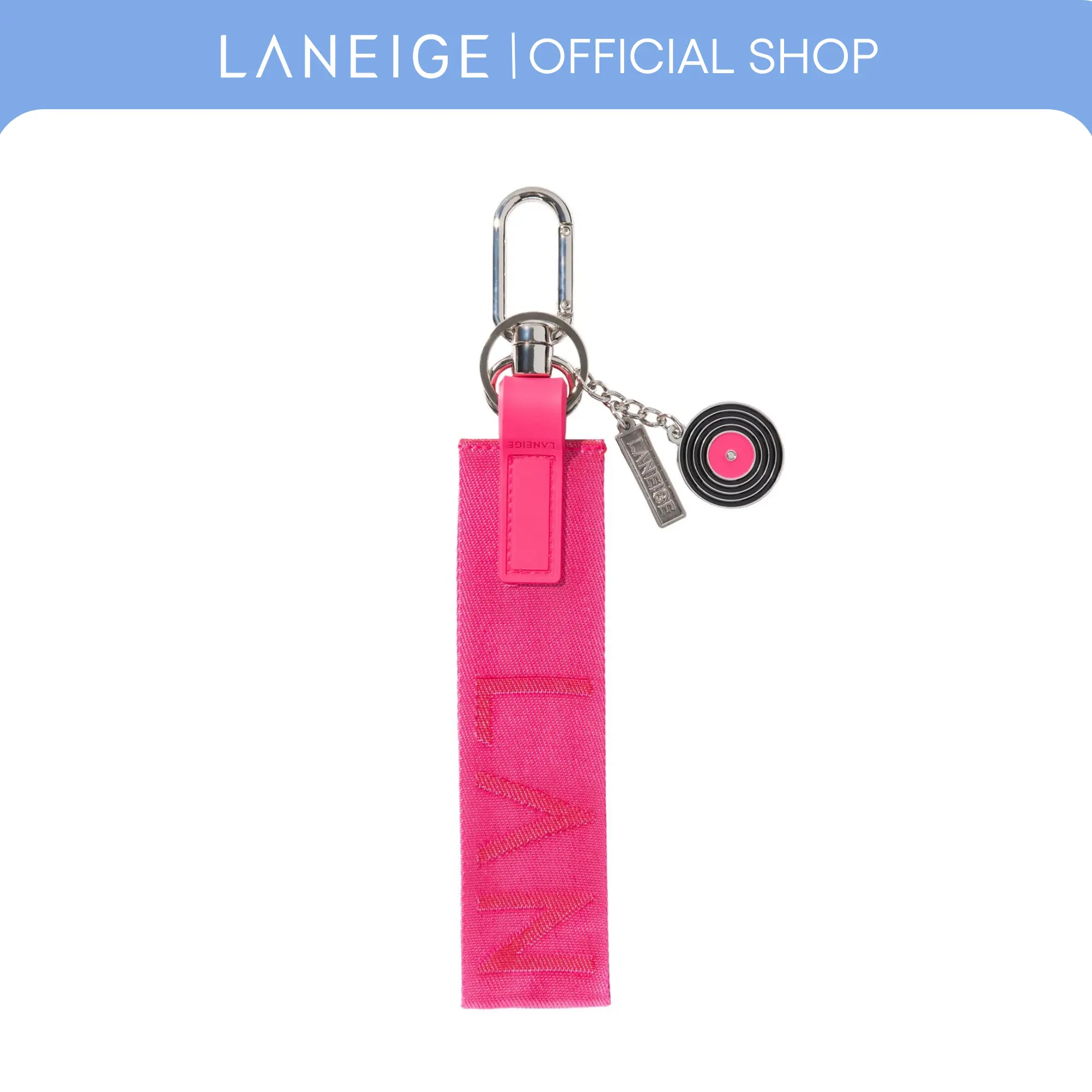Laneige JuicePop Box Wristlet Keychain Pink Personalized Keyring Cute Keychain Accessory