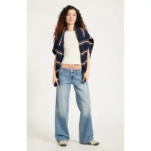 Pacsun Women's Zoe Low Rise Girlfriend Jeans Medium Blue Wash