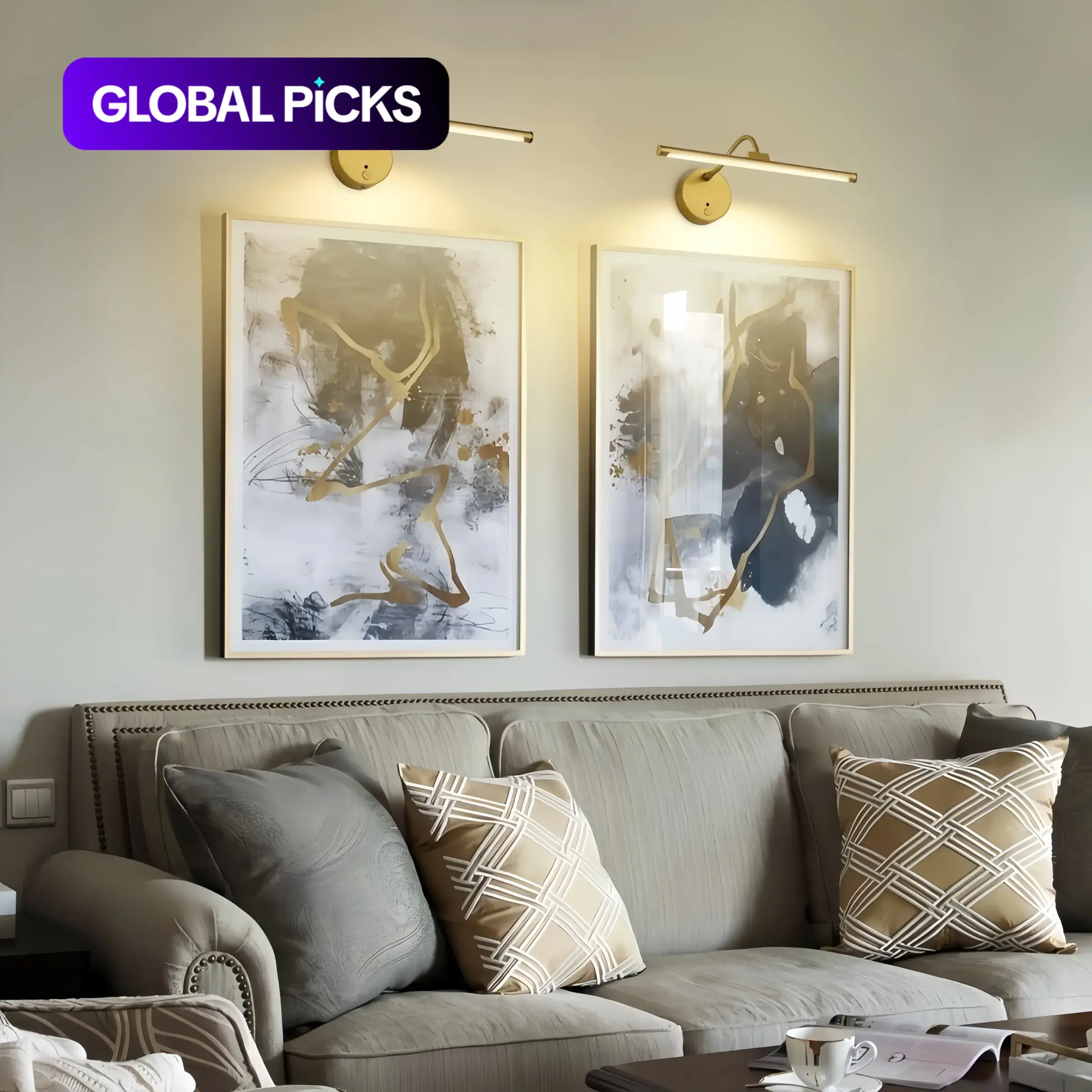 USB Rechargeable Wall-Mounted Picture Light, Decorative Wall Light, Dimmable Wall Sconce with Remote Control, Adjustable Home Decor Lighting for Wall Paintings, Gallery Art and Portraits, Adjustable Lights, Dimmable Lamps #GLOBAL PICKS