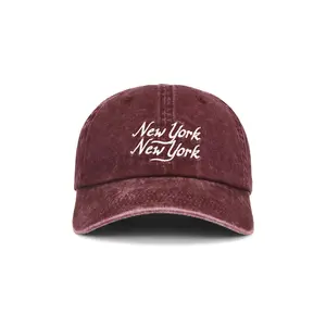 Corridor Script NY NY Cap in Burgundy
