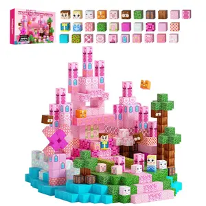 150/100PCS magnetic building blocks set, Castle Shape,Montessori STEM Toys for Girls Ages 3-8,Building Blocks for Creative & Sensory Play, Educational Birthday Gifts for Kids.
