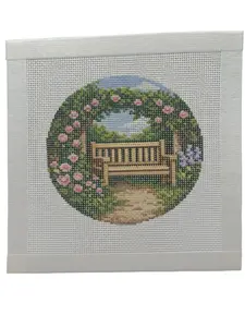 Garden Bench Needlepoint Canvas