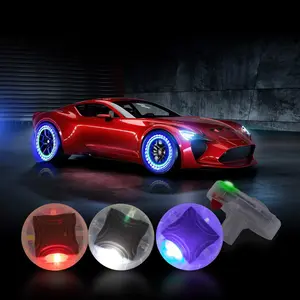 Car Tire Wheel Lights, 4 pack Air Valve Hub Lamp Cap Light with Motion Sensors Colorful LED Tire Light Gas Nozzle,Car Bicycle Motorcycles Accessories Vehicle Auto Parts