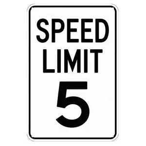 Official Speed Limit 5 MPH Sign Tin Sign Vintage Road Traffic Metal Sign for Garden & Yard Bar, Porch, Garage Home Decor 8 X 12 In, Easy to Hang Style Gift Room