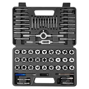 VEVOR Tap and Die Set, Summervibes,Summervibes, 60-Piece Metric and SAE Sizes M3 to M12, #4 to 1/2", with Coarse and Fine Thread Taps and Dies, Wrench, Carrying Case and Complete Accessories, for Threading and Rethreading