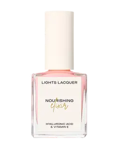 Nourishing Elixir Base Coat - Milky Pink Shimmer Nail Treatment made to revive dull, dry, or brittle nails