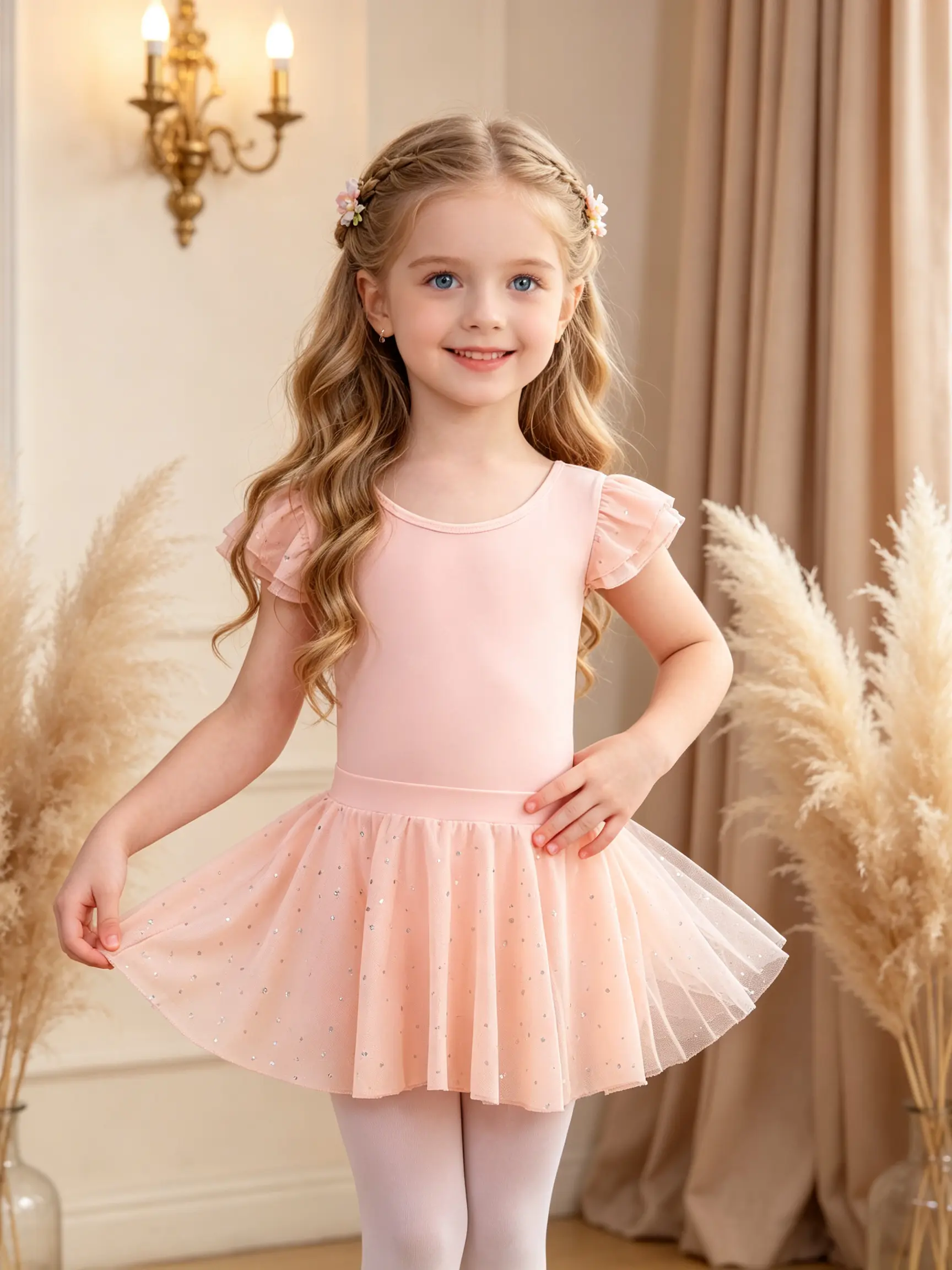 Girls Flutter Short Sleeve Ballet Tutu Dress Silver Dot Tulle Skirt Kids Dance Leotard Toddler Gymnastics Costume Multiple Colors Available school gift
