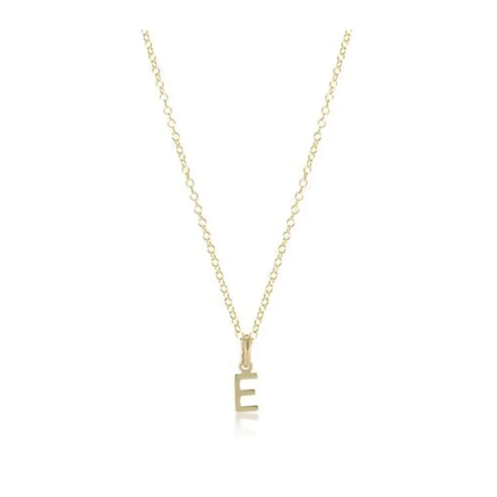 E Newton 16" Respect Gold Charm Initials Necklace