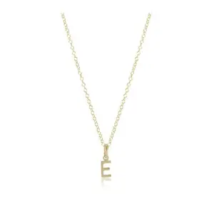 E Newton 16" Respect Gold Charm Initials Necklace