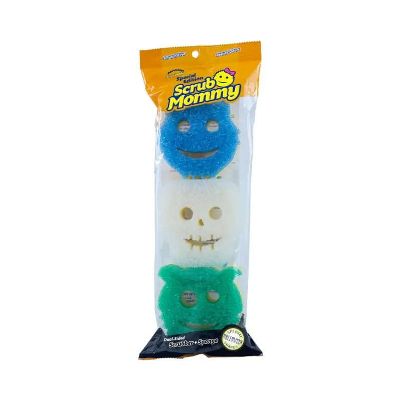 Scrub Daddy Scrub Mommy Special Edition Halloween Scratch-Free Multipurpose Dish Sponge BPA Free Polymer Foam Stain Odor Resistant Kitchen Sponge 3ct