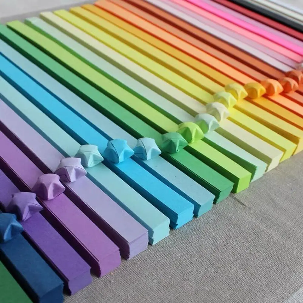 Star Origami Paper, 540/1030 Sheets Double-Sided Colorful Origami Paper, DIY Decorative Paper for Scrapbooking, Crafts & Art Projects, Handmade Material