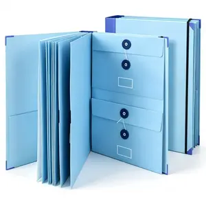Accordion Document Organizer - Manila Pocket Folder for Birth Certificates, Passports & Other Vital Papers - Office/Home Storage