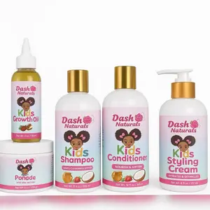 Kids Hair Care Set - Shampoo, Conditioner, Styling Cream, Growth Oil & Pomade for Healthy Hair