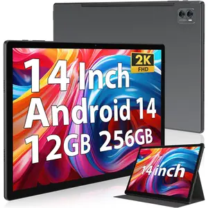 POWMUS 14-Inch Large Screen Android Tablet, FHD Display, 11580mAh Battery, Widevine L1 for Netflix HD Streaming, 8MP Front & 13MP Rear AI Dual Camera, Octa-Core, 5G WiFi, Bluetooth 5.0, USB-C/OTG Support, Ideal for Movies & Entertainment,summervibes