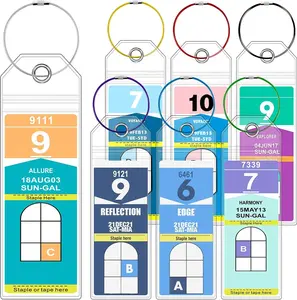 Luggage Tag 7 Pack Cruise Holder for Royal Caribbean & Celebrity Clear Cruise Tags Holder Waterproof Reusable Zip Seal Cruise Essentials