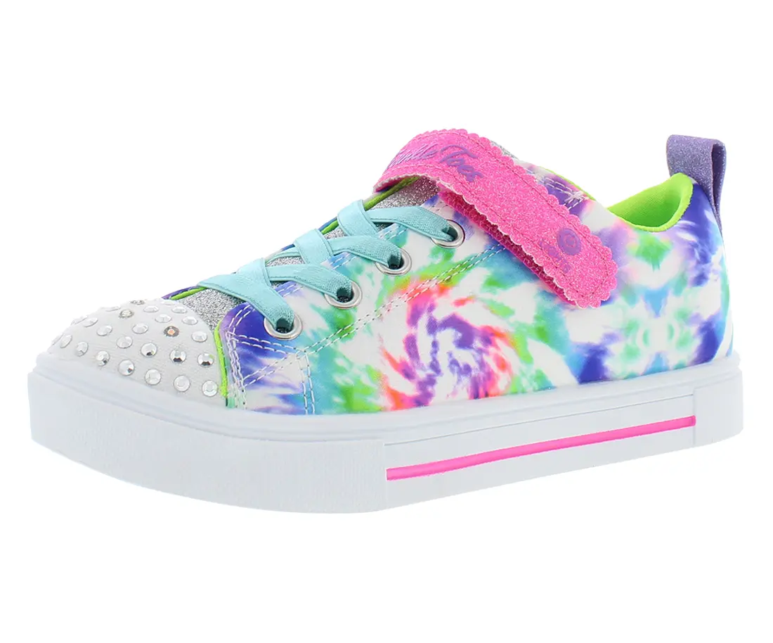 Skechers S Lights Twinkle Sparks Stormy Brights PS Kids' Casual Trainers, Sparkly Look, Multi-Colored Sports Sneakers, Sport Sneaker, Everyday Wear, Daily Wear, Girls, Sport Sneakers