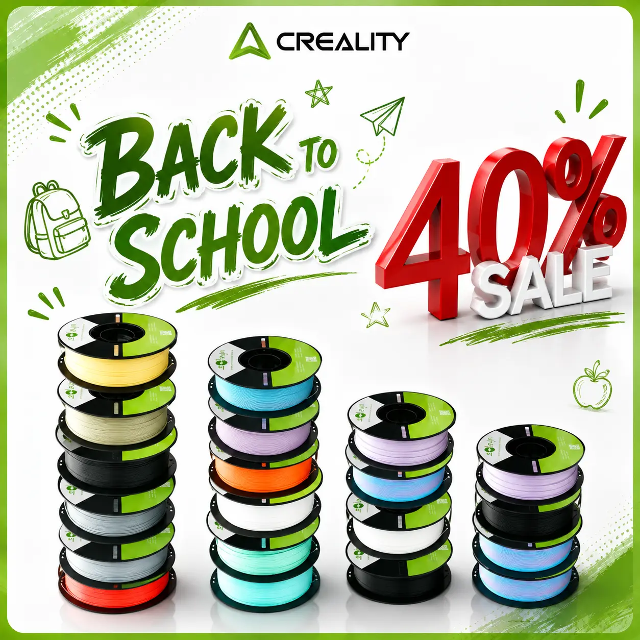 Creality Soleyin Ultra PLA Plastic 3D Printing Filament, 1.75mm, 1 kg, High-Speed 300mm/s Compatibility, 3D Printing Supplies for Smooth Print Results, All Levels