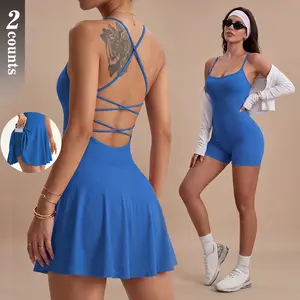 Women's High Waist Biker Shorts with Pockets, Tummy Control Cross Back Workout Shorts for Yoga Gym Running
