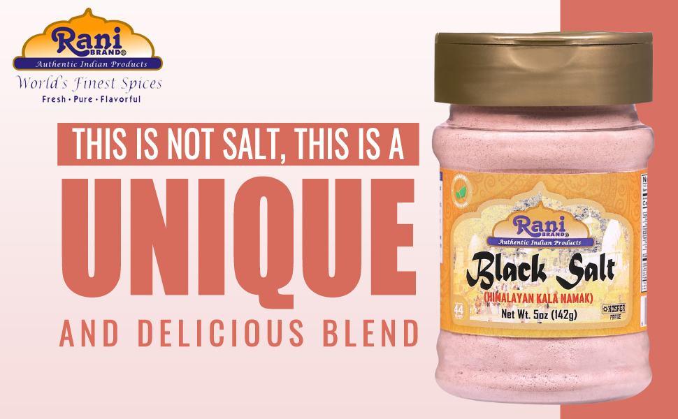 Rani Black Salt Powder (Kala Namak) Mineral 5oz (142g) PET Jar ~ Unrefined, Pure and Natural | Vegan | Gluten Friendly | NON-GMO | Kosher | Indian Origin | Perfect for Tofu Scramble