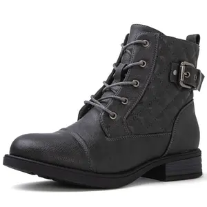 GLOBALWIN Women's Combat Boots Grey Ankle Boots For Women Girl Footwear Comfort stylish footwear short boots