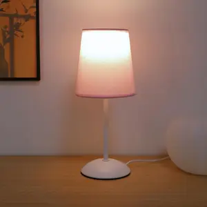 Creative Fabric Table Lamp, USB Powered Desk Lamp, Bedside Lamp, Modern Nightstand Lamps, Indoor Decorative Light for Home Living Room Office, Home Decoration Lamp, Vanity Decor Accessories