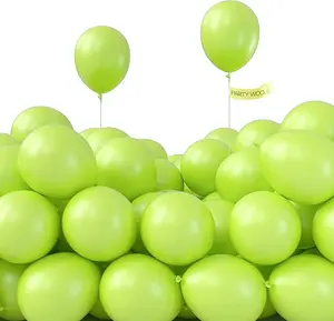 PartyWoo Lime Green Balloons 100pcs 5 Inch Light Green Latex Helium Balloons for Graduation Wedding Baby Shower Anniversary Birthday Dinosaur Jungle Golf Football Theme Party Decorations Green-Y6